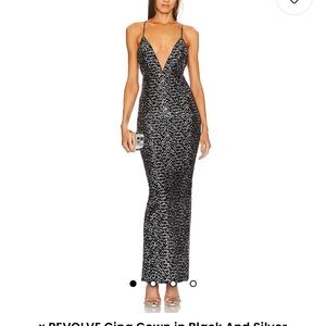 Revolve Black Sequin Maxi Dress size Medium.
